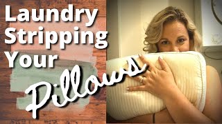 LAUNDRY STRIPPING PILLOWS without Borax  Vinegar and Baking Soda only [upl. by Akemihs]