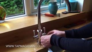 FRANKE ASCONA  How to replace the tap cartridges  valves repair leaking PARTS FROM tapmagician [upl. by Chrotoem]