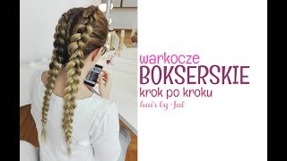 Warkocze bokserskie krok po kroku  hair by Jul [upl. by Nallaf]