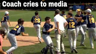 Pitiful coach cries to media after loss  LLWS regional New England [upl. by Livesay108]