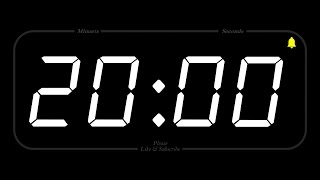 20 MINUTE  TIMER amp ALARM  Full HD  COUNTDOWN [upl. by Ikceb]