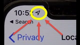 Meaning of Arrow Icon On Status Bar on iPhone iOS 13  Location Services  GPS [upl. by Norvun]