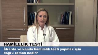 İdrarda ve kanda hamilelik testi yapmak için doğru zaman nedir [upl. by Ydualc]