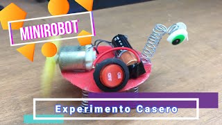 Como hacer un robot casero  How to make a mini robot bug  Experimentos caseros [upl. by Petite]