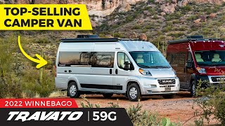 TopSelling Camper Van in North America AllNew 2022 Winnebago Travato walkthrough tour [upl. by Letsyrk]