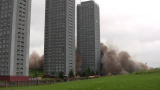 Red Road Flats Demolition Huge Dust Cloud 10062012 Full HD [upl. by Ellek746]