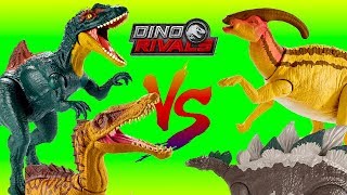 Dinosaur Toys Battles Suchomimus vs Stegosaurus Jurassic World [upl. by Hancock66]