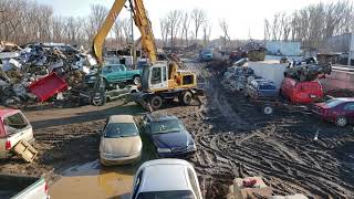 Car crushing at Lincoln Recycling [upl. by Adriene]