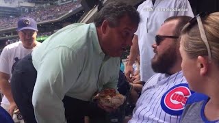 Chris Christie confronts fan at baseball game [upl. by Brittney]