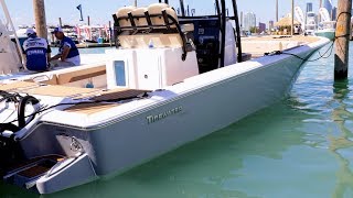 TIDEWATER BOATS  Carolina Bay 2700  Walkthrough at MIBS [upl. by Analeh]