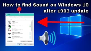 How to find Sound Settings  Sound Properties  Sound Panel after Windows 10 Update [upl. by Enilekcaj]