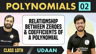 Polynomials 02  Relationship Between Zeroes and Coefficients of a Polynomial  Class 10  NCERT [upl. by Furr]