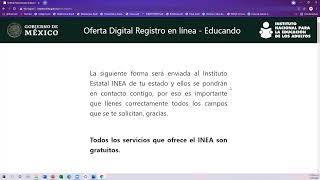 ¿Quieres terminar tu PRIMARIA y SECUNDARIA GRATUITOINEA Oferta digital registro en línea [upl. by Ammamaria]