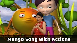 Mango Song With Actions  Fruit Rhymes For Babies  Learn Fruits For Kids  Toddlers Songs [upl. by Cardon]