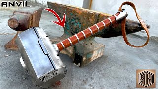 Turning an Old ANVIL into a Heavy THORS HAMMER [upl. by Animlehliw]