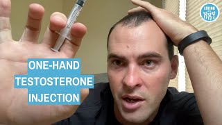 One Handed Testosterone Gluteal Injection [upl. by Atimad]