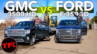 30000 Lbs Monster Tow Test 2020 Ford F350 vs GMC Sierra 3500  Drag Racing amp Tow Off [upl. by Aened]