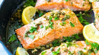 Garlic Caper Baked Salmon Recipe [upl. by Elamef]