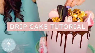 How To Decorate A Drip Cake  Georgias Cakes [upl. by Nolla]