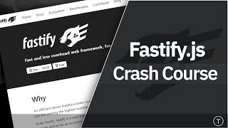 Fastify Crash Course  Nodejs Framework [upl. by Thanh301]