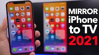 How to Mirror iPhone Screen to Any TV  2021 [upl. by Nodnas25]