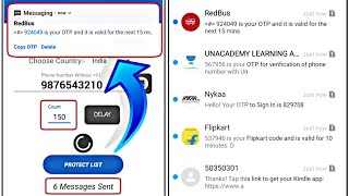 Fake OTP Sender App  Send Continuous OTP Messages  OTP Messages Prank [upl. by Gersham]