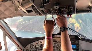 Winair Cockpit view Landing at Saba SABTNCS [upl. by Taka]