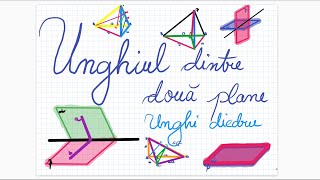 Unghiul dintre doua plane  Unghiul diedru [upl. by Katerine]