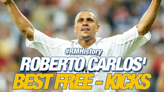 Real Madrid  Roberto Carlos best freekicks [upl. by Ydrah]