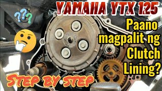 YAMAHA YTX 125 CLUTCH LINING REPLACEMENT TUTORIAL [upl. by Caterina]