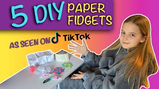 5 Homemade DIY Paper Fidget Toys  How To Make Tutorial  Life Of Casey [upl. by Yrruc]