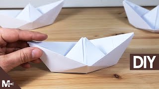 ► Como hacer un BARCO DE PAPEL Origami en 1 MINUTO ⛵ [upl. by Atival]