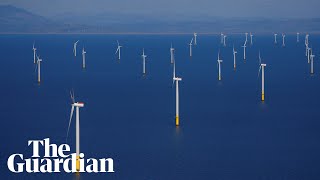 Drone footage shows worlds largest offshore windfarm [upl. by Airotahs217]