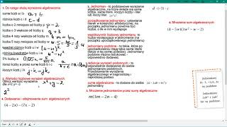 12 minut do sprawdzianu WYRAŻENIA ALGEBRAICZNE [upl. by Nuahsal]