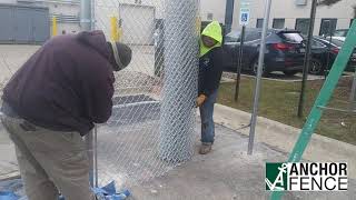 Commercial Chain Link Fence Installation [upl. by Jaqitsch]