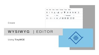 How to Implement a WYSIWYG editor using TinyMCE [upl. by Carver]