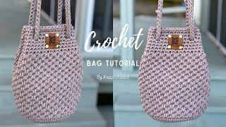 Crochet Shoulder Bag Tutorial Macrame Crochet Bag Beginner Crochet Bags [upl. by Ulrike435]