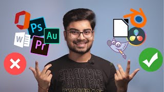 Free Alternatives to Paid Software like Photoshop Premiere Pro etc in Hindi [upl. by Hadik]