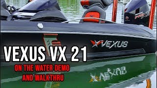 Best Bass Boat Ever Made Vexus VX21 On The Water [upl. by Yodlem]