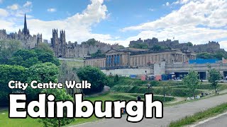 Edinburgh City Centre Walk【4K】 Lets Walk 2021 [upl. by Laicram]