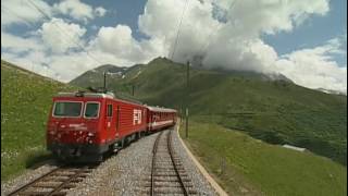 World railways Switzerland Glacier Express3 Andermatt  Disentis [upl. by Nylirrej111]