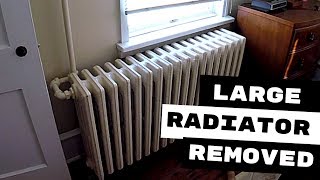 HOW TO DISMANTLE LARGE HYDRONIC RADIATORS FOR EASY REMOVAL [upl. by Gnourt]