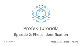 Phase identification from XRD data with Profex [upl. by Ettezoj432]