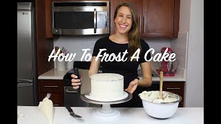 How To Frost A Cake  A Beginners Guide  CHELSWEETS [upl. by Leoine985]