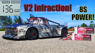 v2 Infraction 8S 136 Mph FASTEST Truck I ever ran [upl. by Enimaj]