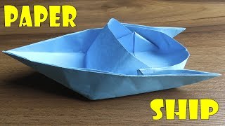 Como Hacer un Barco de Papel Fácil Origami  How to make a Paper Ship [upl. by Soirtimid]