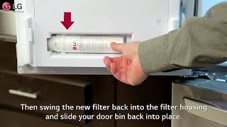 LG Refrigerator  How to Change the Water Filter 4 DoorFrench Door [upl. by Mab]