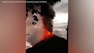 Volcanic eruption on Krakatoa island [upl. by Nairrad74]