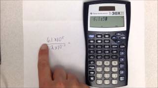 Scientific Notation on the TI30XIIS [upl. by Esidnac]