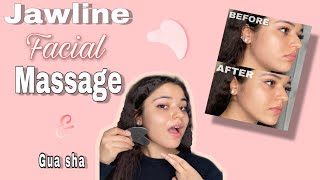 Jawline Facial Massage  With Gua Sha  Firm Face [upl. by Alasteir]